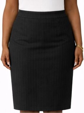 Apt. 9 Black Pinstripe Pencil Skirt